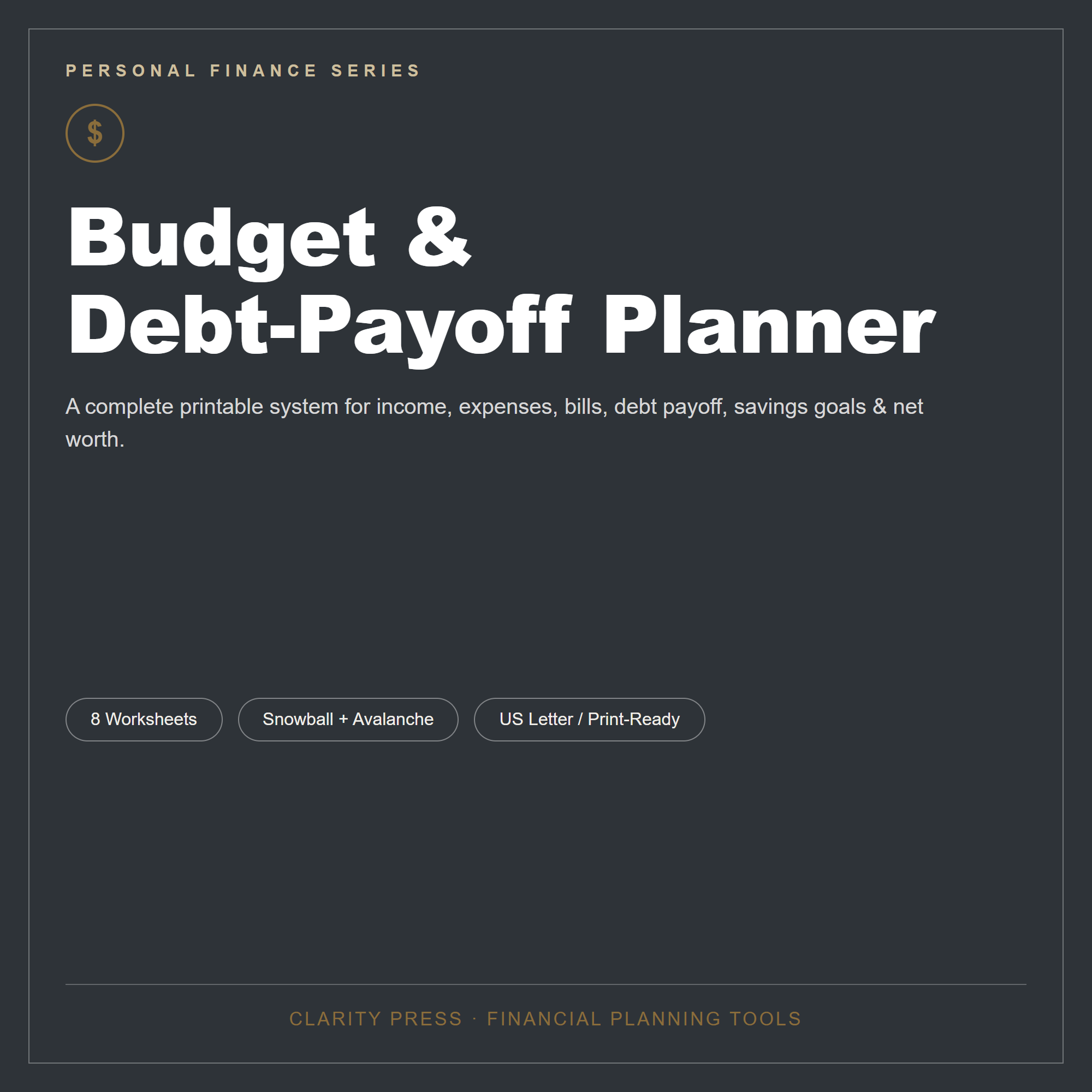 Budget & Debt-Payoff Planner cover